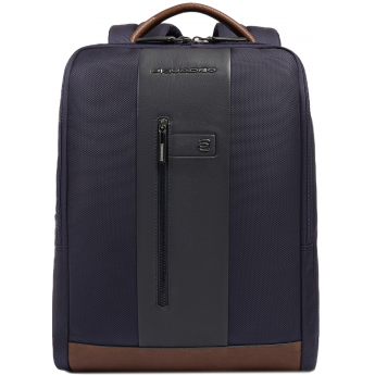 Рюкзак мужской PIQUADRO BRIEF2 CA4818BR2/BLUCU темно-синий/коричневый нейлон/кожа