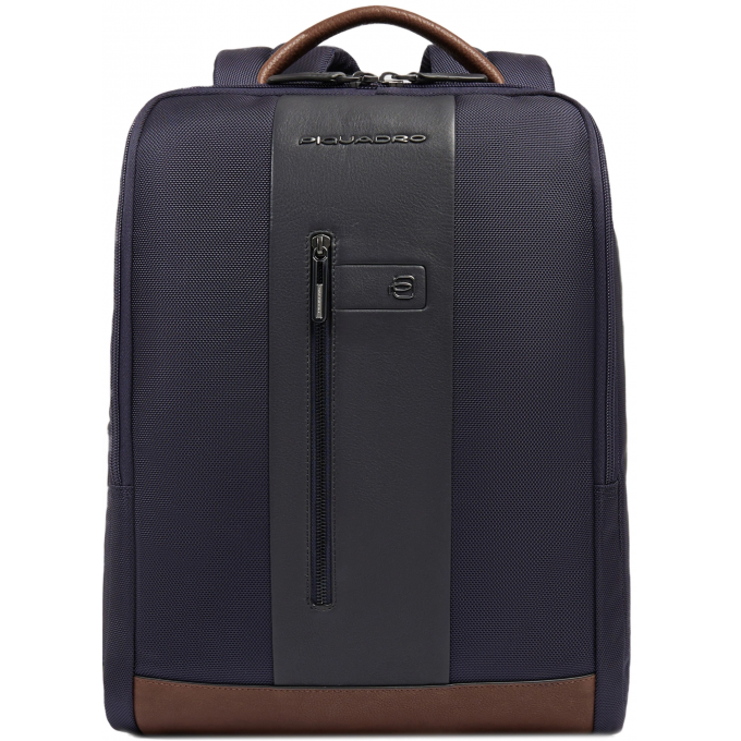 Рюкзак мужской PIQUADRO BRIEF2 темно-синий/коричневый нейлон/кожа CA4818BR2/BLUCU