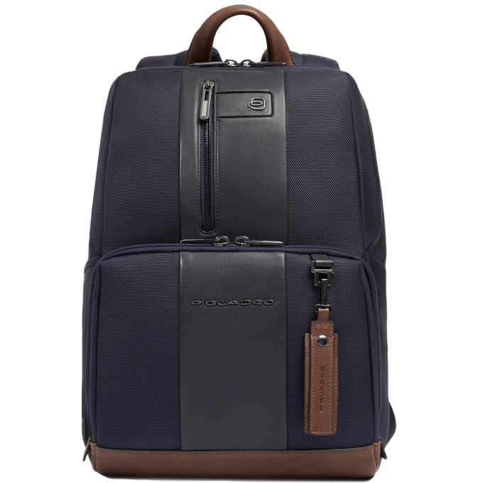 Рюкзак PIQUADRO BRIEF2 темно-синий/коричневый нейлон/ кожа CA3214BR2/BLUCU